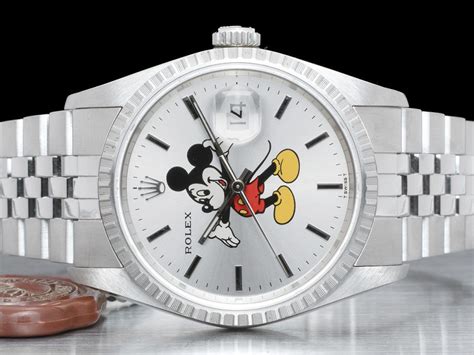 quadrante rolex con topolino|Rolex Datejust 36 Topolino Jubilee 1601 Mickey Mouse Custom.